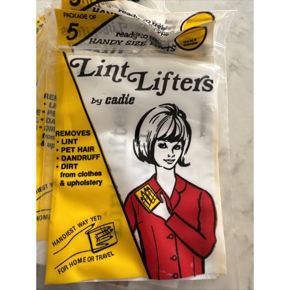 Vintage Cadie Lint Lifters Clothes Upholstery Cloth Sealed NIP Lot Of 7 - Picture 2 of 4
